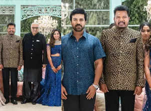 Ram Charan, Chiranjeevi, Janhvi Kapoor, Boney Kapoor, and AR Rahman attend wedding reception of Shankar's daughter Aishwarya Shankar in Chennai
