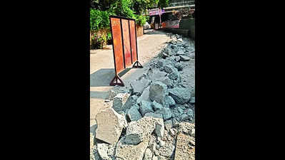 Concrete road in Ghatkopar laid a year ago dug up