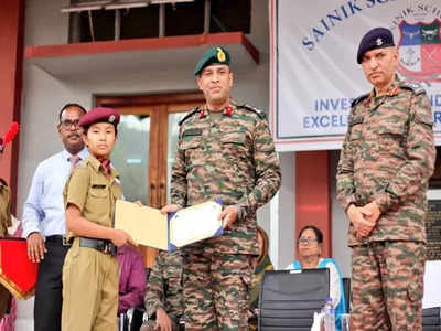 Meritorious cadets honored at Sainik School Punglwa's investiture ceremony