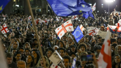 20,000 rally in Georgia as MPs advance controversial 'foreign influence' law