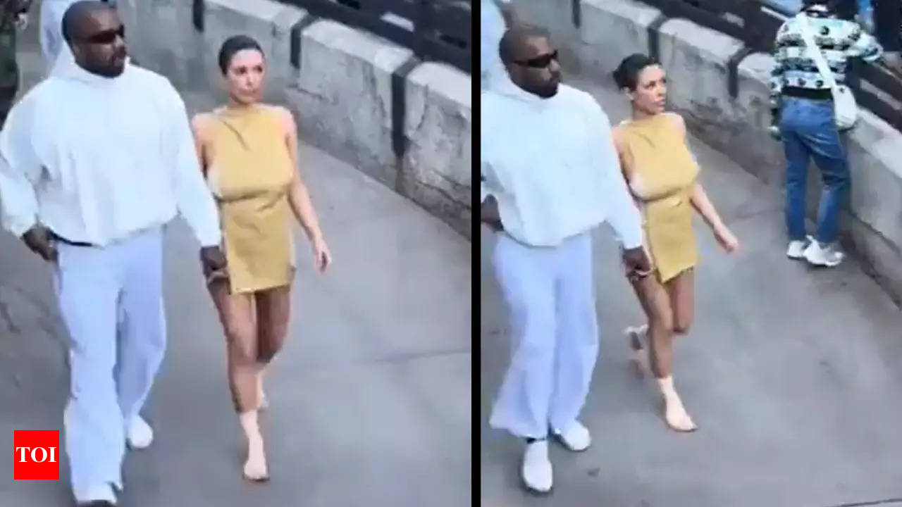 Bianca Censori steps out barefoot with bandaged feet on Disneyland date  with Kanye West | - Times of India