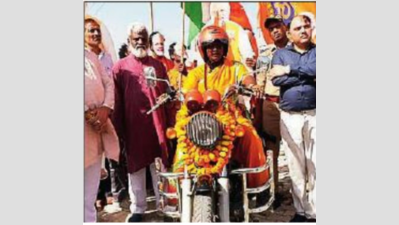 ‘Bullet Rani’ in Karnal to promote Modi | Chandigarh News - The Times ...