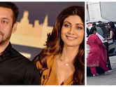 Shilpa Shetty and her mother visit Salman Khan's house