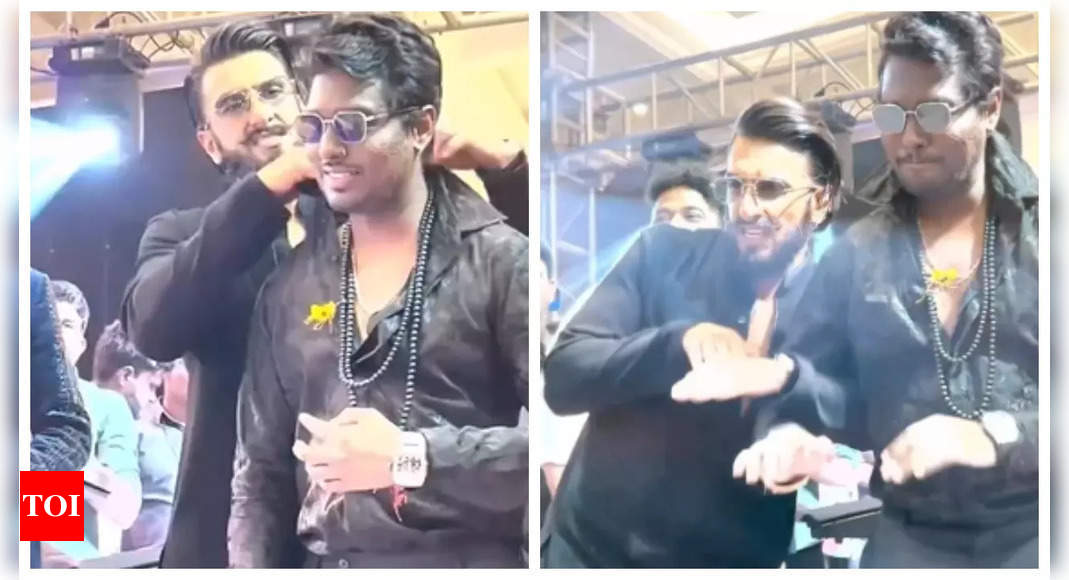 Ranveer Singh helps Atlee get his swag on as they take over the dance floor at Shankar’s daughter’s wedding – WATCH |