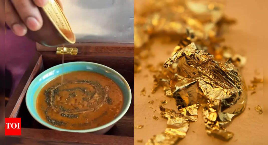 24 Carat Golden Tadke Wali Dal: The Latest Edible Gold Food Trend | - Vimarsana News