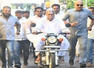 Puducherry CM N Rangasamy rides Yamaha RX 100 to polling station