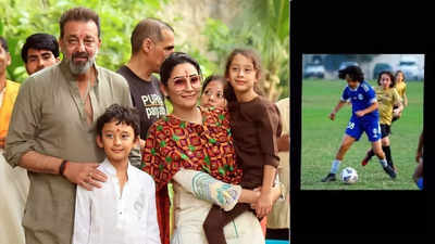 Sanjay Dutt’s son, Shahraan Dutt, emerges as a skilled football talent; Manyaata Dutt showers her son with praise