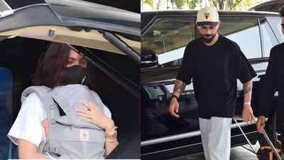Amidst speculations that Anushka Sharma will join Virat Kohli at the stadium for RCB match on Sunday, the cricketer gets spotted at the airport solo