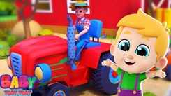English Nursery Rhymes: Kids Video Song in English 'Wheels On the Tractor, Farm Vehicles'