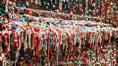 A Chewing Gum Wall exists and there is a bizarre tradition linked with it