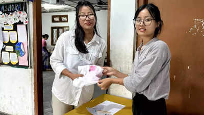 Female voters in Arunachal gifted sanitary napkins for getting inked