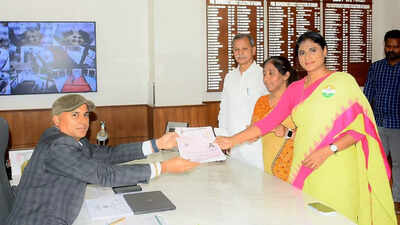 APCC chief files nomination at Kadapa parliament, urges voters to back her