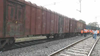 Goods train derails near Ayodhya Dham junction, repair work under way