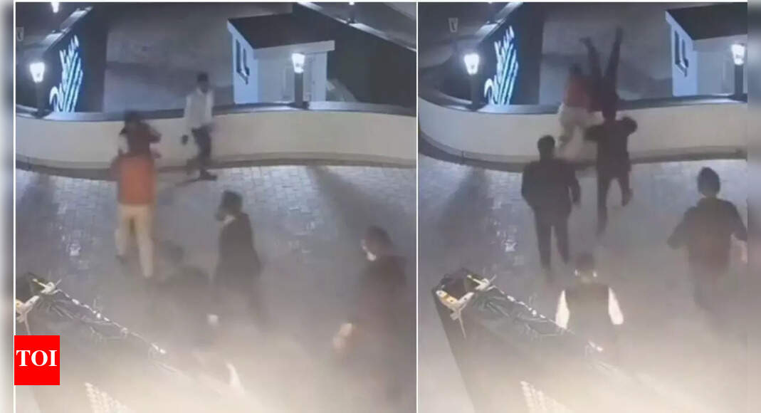 On cam: Drunk businessman pushes man off terrace at 5-star hotel in UP ...