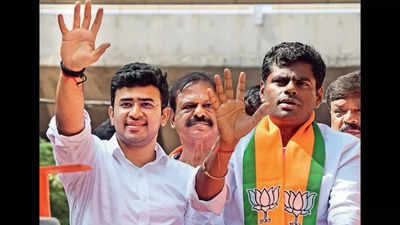 ‘Singham’ K Annamalai lends muscle to Tejasvi Surya’s campaign in Bangalore