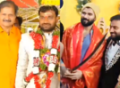 Vijay Deverakonda and family attend a personal security guard's wedding