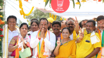 Jana Sena's Arani Sreenivasulu files nomination at the Tirupati assembly seat