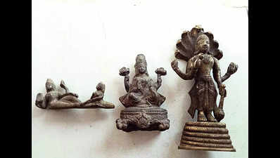 Haryana: Doctor digs plot for borewell, finds ‘400-year-old’ idols