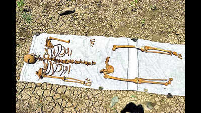 100 skeletal pieces of man missing for 7 years unearthed in Gujrat's Porbandar