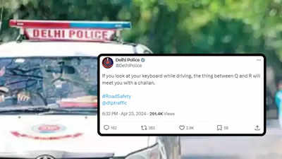 'Look between keyboard letters': Delhi Police jump on latest trend, post goes viral