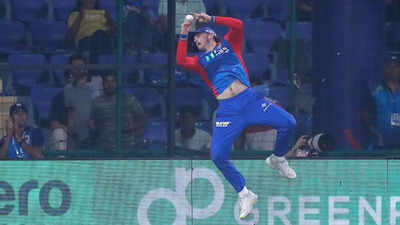 Watch: Tristan Stubbs' Superman effort seals victory for Delhi Capitals