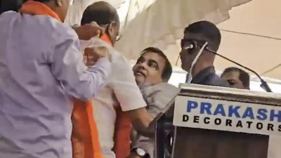 Union minister Nitin Gadkari collapses due to heat during rally in Maharashtra
