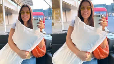 'Not a morning person', says Neha Dhupia, as she turns on her 'flight mode'