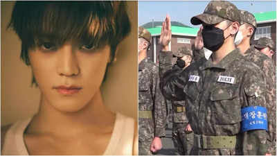 NCT's Taeyong spotted wearing platoon leader armband at ROK Navy's new recruit welcome ceremony
