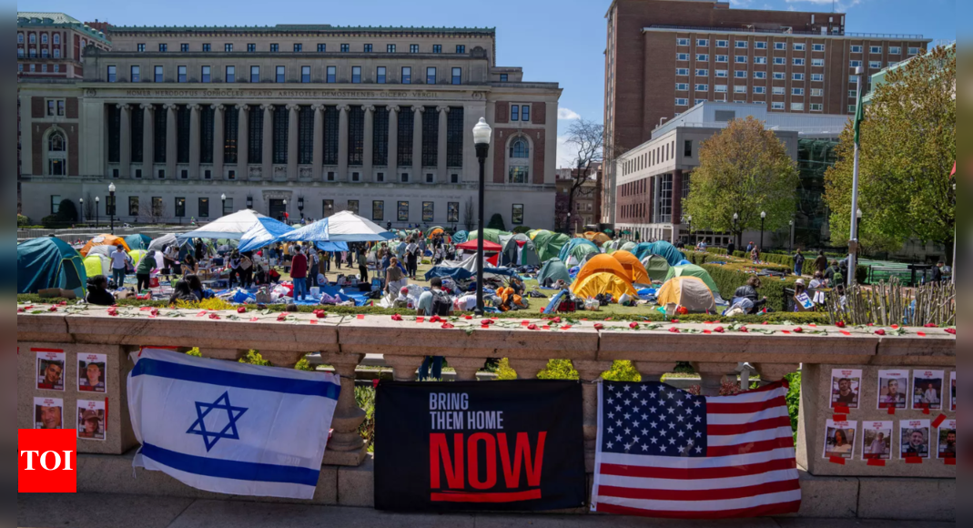 US campus stir: Why many students are covering their faces during pro ...