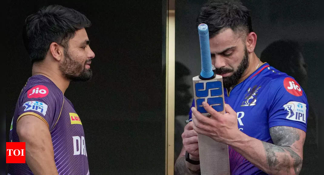 Rinku Singh finally gets another bat from Virat Kohli; KKR star batter shows the new willow – WATCH | Cricket News – Times of India