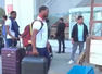 West Indies cricket team loads their own luggage in small tempo