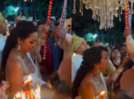 Arti Singh-Dipak Chauhan wedding: Bhabhi Kashmera Shah performs the wedding rituals to welcome the groom and his baraat