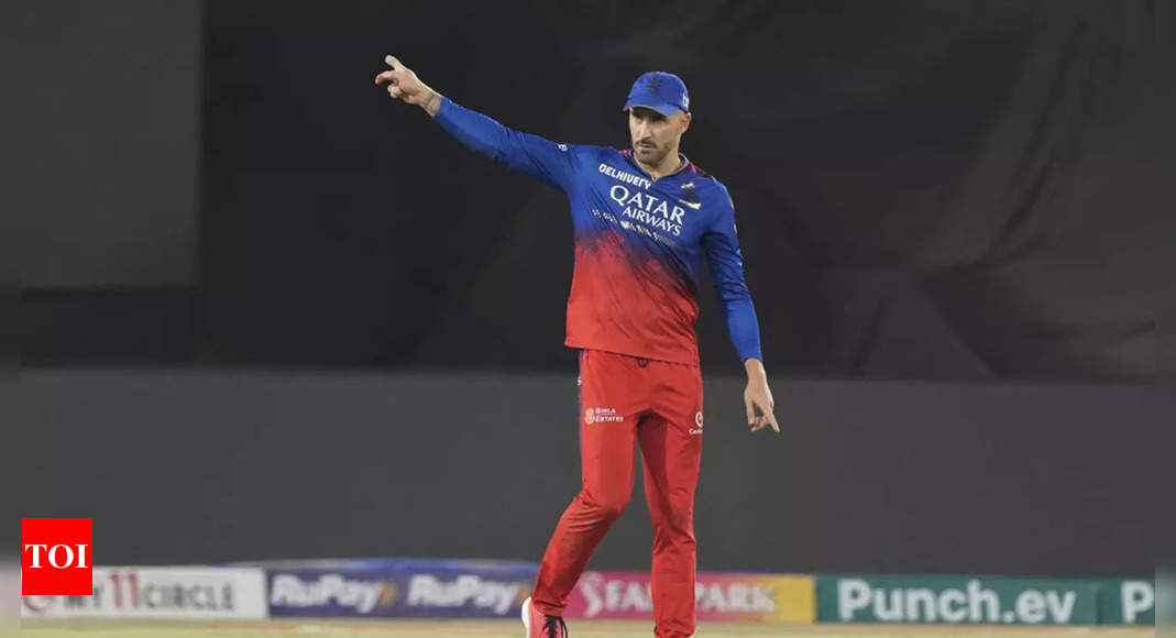 I’ll sleep better tonight: RCB captain Faf du Plessis | Cricket News – Times of India