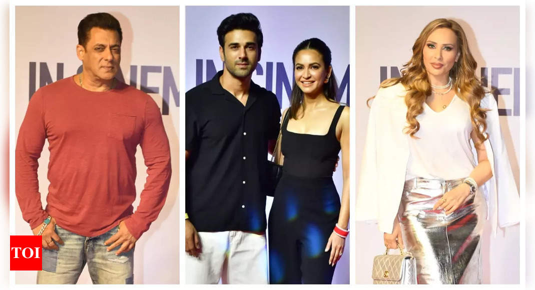 Salman Khan, Iulia Vantur, Pulkit Samrat-Kriti Kharbanda and others make stylish appearances at ‘Ruslaan’ screening – See photos | – Times of India