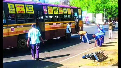 TNSTC notice to employees over conductor’s fall off bus with seat