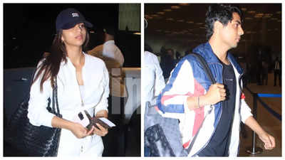 Suhana Khan and brother Aryan Khan jet out of the city with dad Shah Rukh Khan's bodyguard: Airport Pics