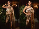 Bhumi Pednekar's Mocha gold silk sari is perfect for a summer wedding