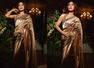 Bhumi Pednekar's Mocha gold silk sari