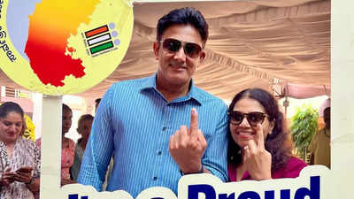Lok Sabha elections 2024: Rahul Dravid, Anil Kumble cast vote in Bengaluru