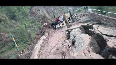 Sinking of land: 12 families shifted as houses develop cracks, road get damaged in J-K’s Ramban
