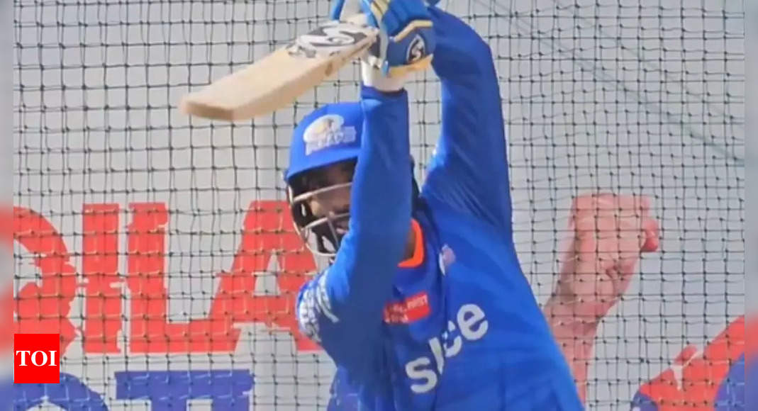 ‘Aaj batting tera bhai karega!’: Mumbai Indians’ Jasprit Bumrah shows off his batting skills ahead of Delhi Capitals match – Watch | Cricket News – Times of India