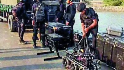 Robots, sniffer dogs search Sandeshkhali, find 7 guns, bullets