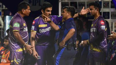 IPL 2024: 'Frustrated' KKR mentor Gautam Gambhir argues with fourth umpire for a single - Watch