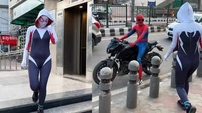 Delhi Police arrests ‘Spider Man’ and ‘Spider Woman’, hands list of traffic challans