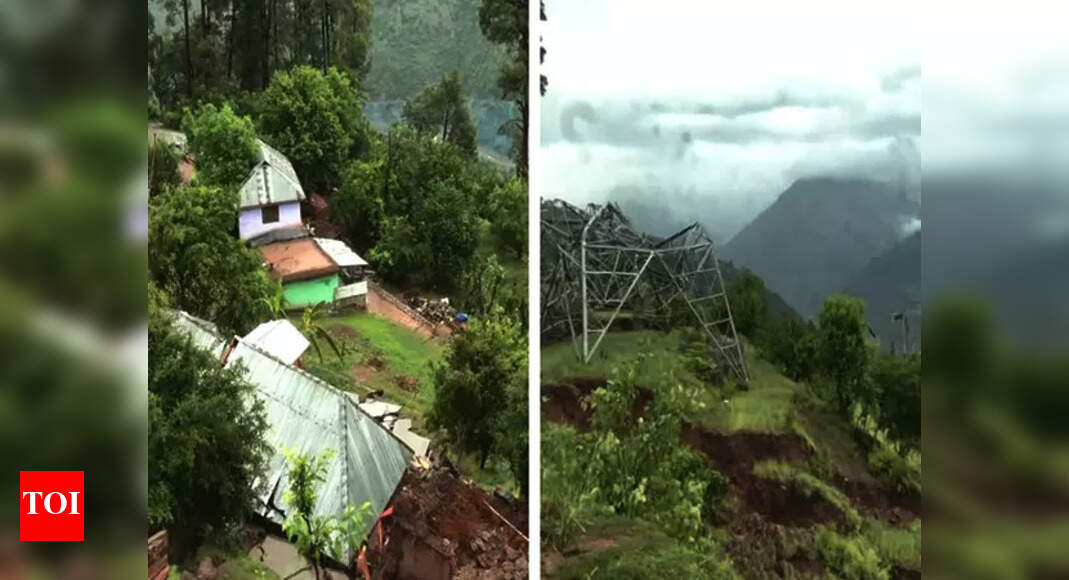 Landslide damages roads and houses in J-K's Ramban | Jammu News - Vimarsana News