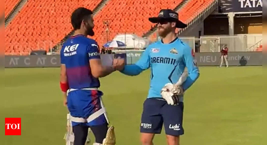 WATCH: Nostalgia! Old friends Virat Kohli and Kane Williamson’s reunion ahead of GT vs RCB clash | Cricket News – Times of India