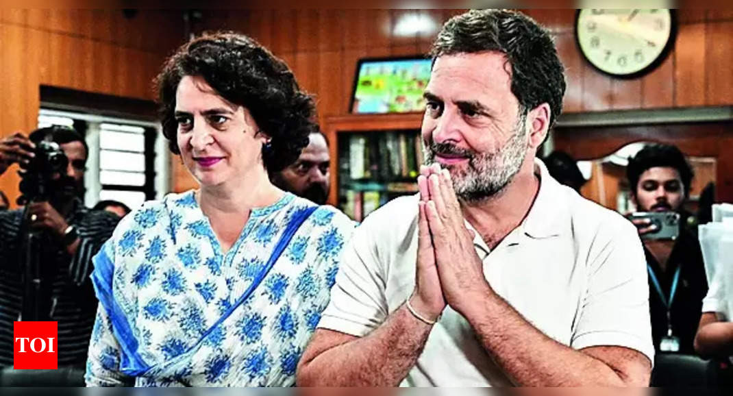 UP Congress urges top party leadership to field Rahul from Amethi, Priyanka Raebareli | India News – Times of India