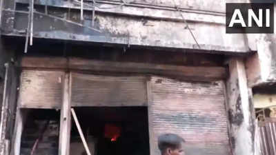 Fire breaks out at timber shop in UP's Prayagraj