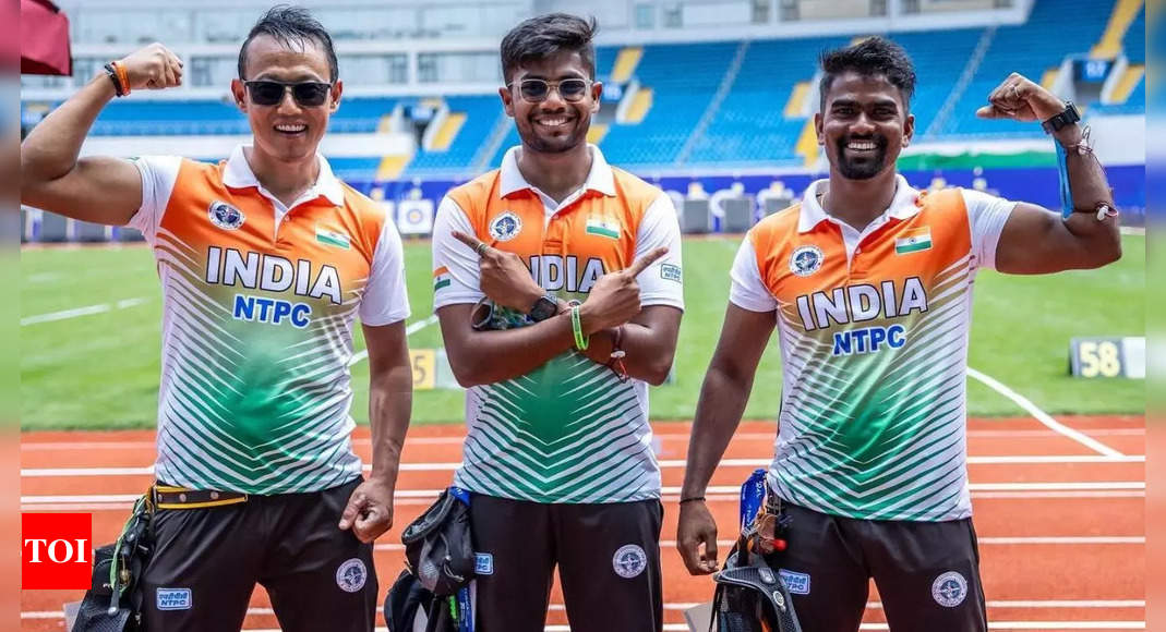 India men’s team shocks Olympic champions Korea to clinch historic gold at Archery World Cup | More sports News – Times of India