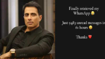 Sonu Sood's WhatsApp gets restored: '9,483 unread messages in 61 hours'